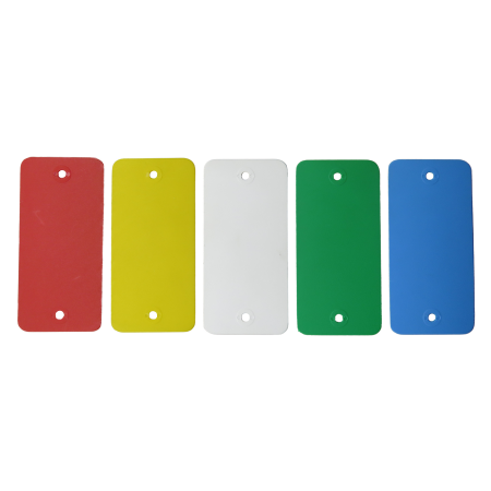 Plastic Rectangle Tag Plastic Tags with round holes - GeoPro Supplies
