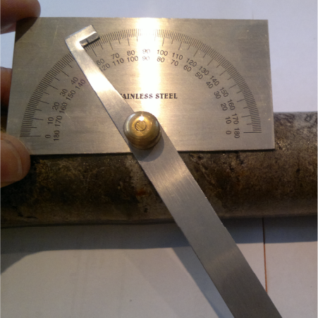 Stainless Steel Protractor with Hinged Arm - GeoPro Supplies